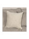Nima Nima Dekorativer Kissenbezug Abrigo aus 100% Baumwolle Beigen 45x45cm