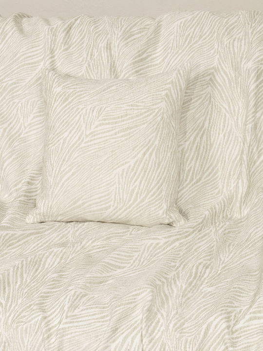 Nima Διακοσμητική Μαξιλαροθήκη Moca Ivory 45x45εκ.
