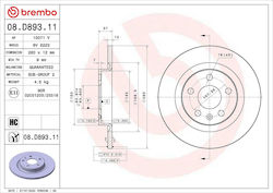 Brembo Brake Disc 08.d893.11