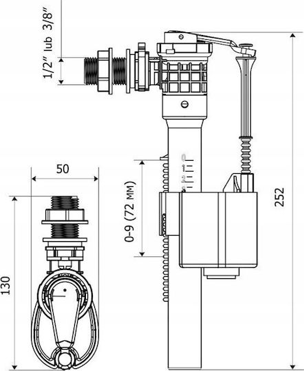 Kk-pol Zn3 118 0 T Float Valve 3/8 Zn3 Plastic Water-stop Z.pλ.t.pb-3/8-zn3-plastic