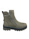 Leder Stiefeletten Damen Gray