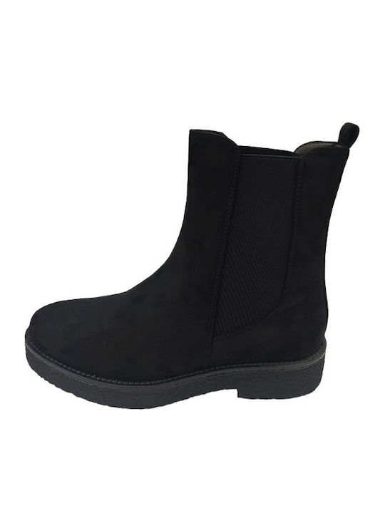 Suede Women's Ankle Boots Black