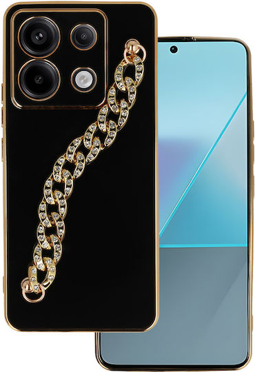 Umschlag Rückseite Silikon Schwarz (Redmi Note 13 Pro 5G / Poco X6)