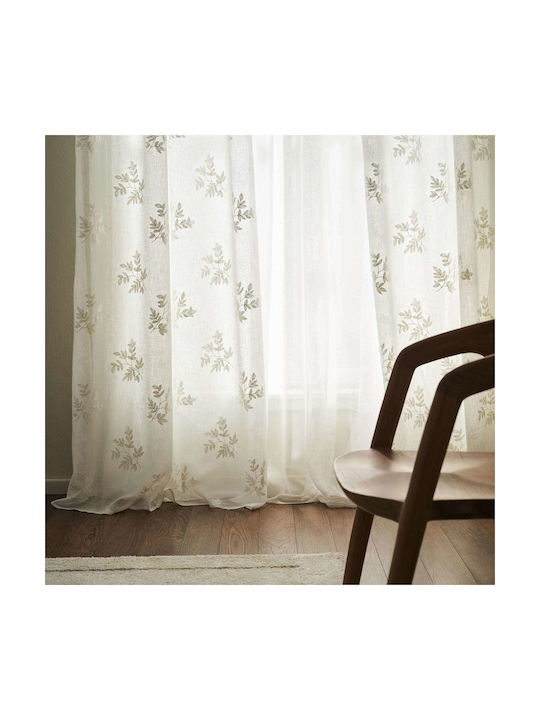 Gofis Home Перде с Копчета Бяло 140x280см