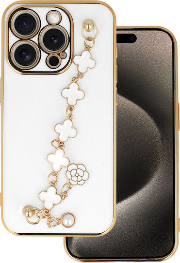Back Cover Σιλικόνης Λευκό (iPhone 15 Pro Max)