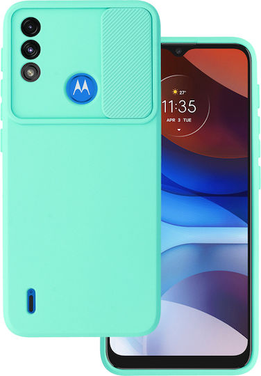 Umschlag Rückseite Silikon Grün (Motorola Moto E7 Leistung, Motorola Moto E7i Leistung)