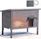 Vevor Dog House Wooden Outdoor Gray 87x53.5x69cm