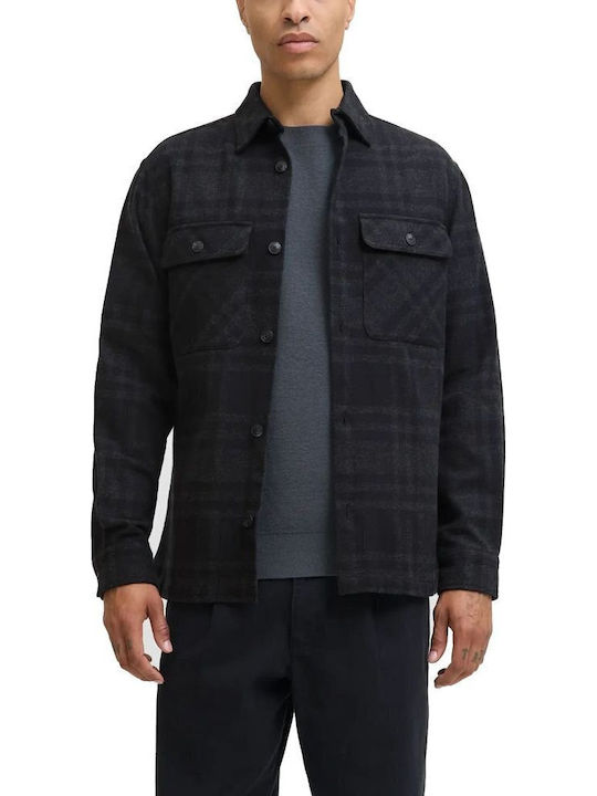 Jack & Jones Дълъг Ръкав Памучен Overshirt Черен