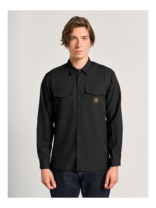 Staff Μακρυμάνικo Overshirt σε Κανονική Γραμμή ...