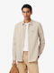 Long-sleeved Flannel Shirt Checked Beige