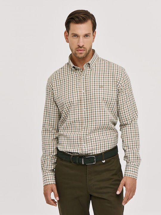Sogo Langärmlig Baumwolle Hemd Beige