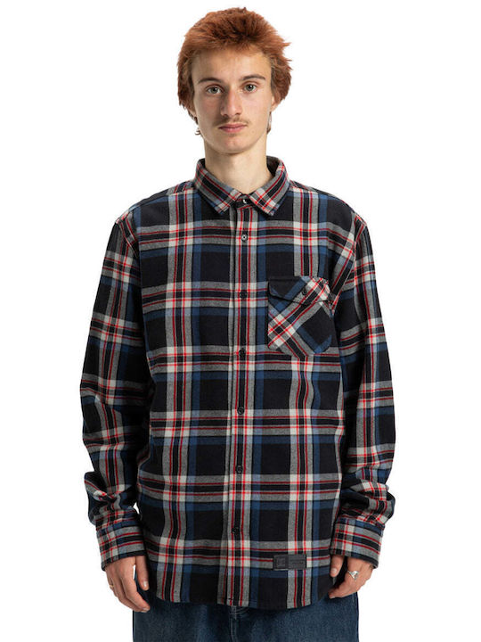 DC Marshal Μακρυμάνικo Φανελένιο Overshirt Black