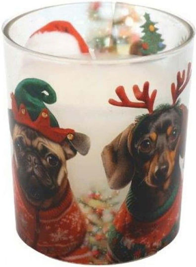 Atmosphera Коледна Свещ Dog W Hat 7.5x7см