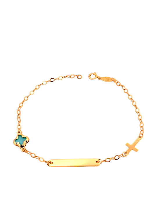 Rubini Kinderarmband ID aus Gold 9K