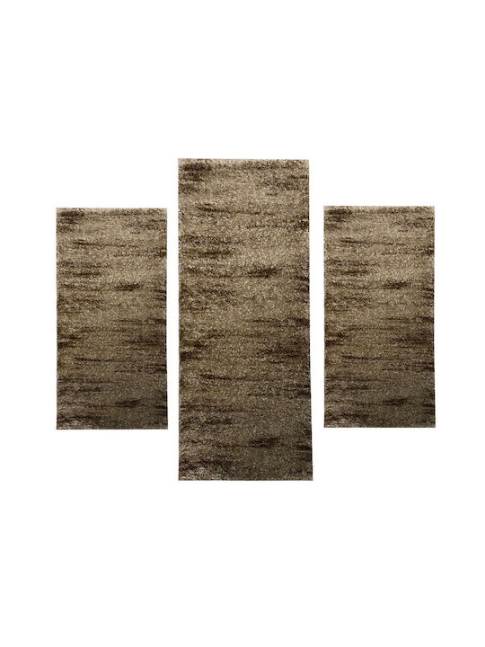 Jasmine Js Shaggy Bedroom Rugs Set Camel Brown JS-533-camel-brown-Set 3pcs