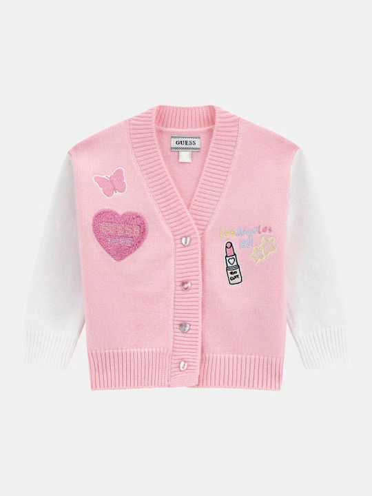 Kids Cardigan Knitted Pink