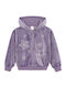Kinder-Sweatshirtjacke mit Kapuze Lila