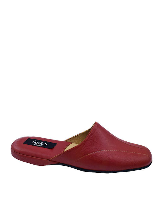 Soulis Shoes Leather Winter Women's Slippers Pink