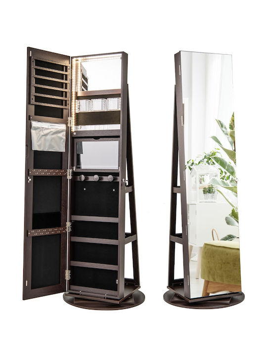 Costway Καθρέπτης με Καφέ Ξύλινο Πλαίσιο 155x37...