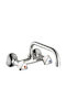Heinrich Schulte Classic Line Wall Kitchen Faucet Silver