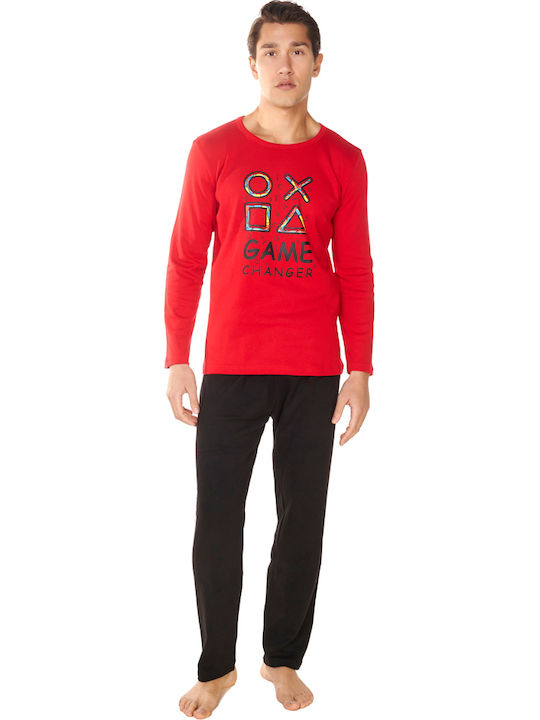 Comfort Men's Winter Pajamas Set Red