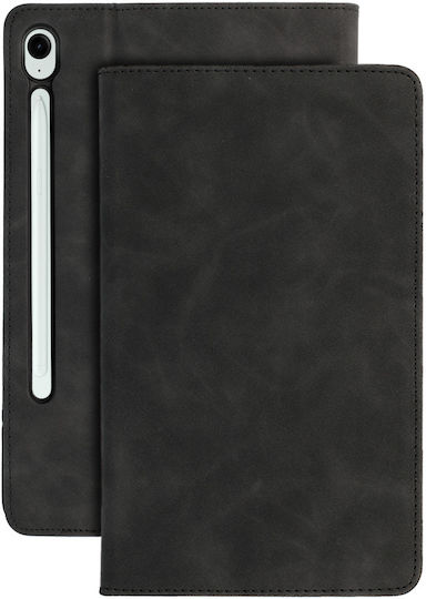 Flip Cover Leather Blacη (SAMSUNG GALAXY TAB S9 FE PLUS, S9 FE PLUS 5G)