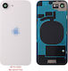 Iphone 16e Battery Cover+ Camera Lens+ Metal Plaid+ Αυτοκολλητη Ταινια Αδιαβροχοποιησης White