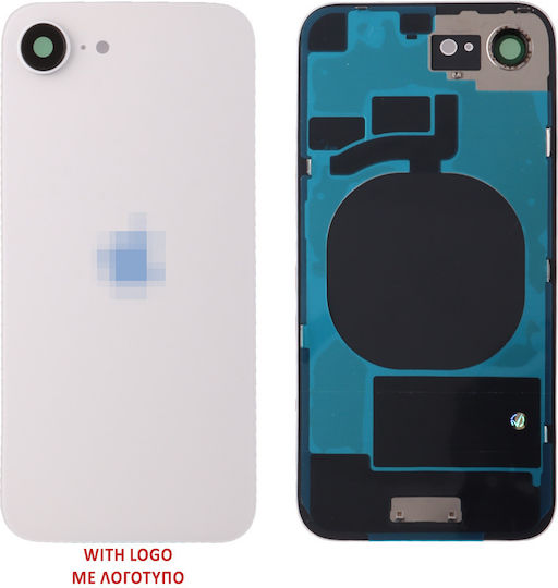 Iphone 16e Battery Cover+ Camera Lens+ Metal Plaid+ Αυτοκολλητη Ταινια Αδιαβροχοποιησης White