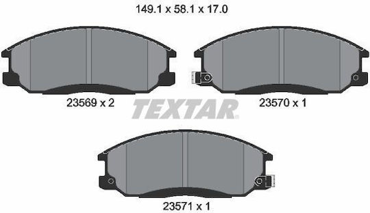 Textar 2356901 Brake Pad Set Disc Brake