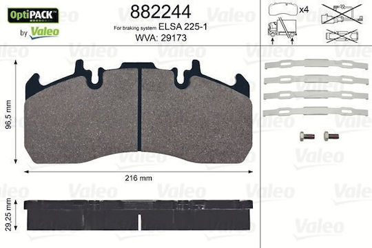 Set Brake Pads Disc Brake Valeo 882244