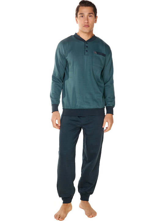 Comfort Men's Winter Pajamas Set Green