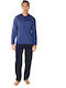 Comfort Men's Winter Pajamas Set Blue
