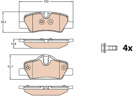 Trw Bremsbelag Set Scheibenbremse Gdb2088