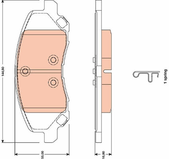 Trw Brake Pad Set Disc Brake Gdb4141