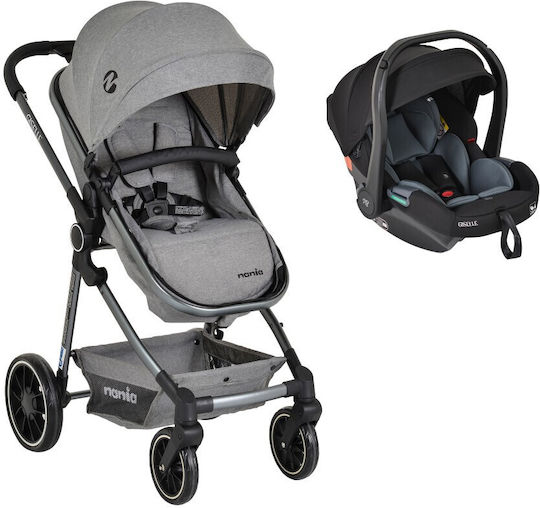 Moni Giselle Adjustable 2 in 1 Baby Stroller Suitable for Newborn Gray 6.9kg