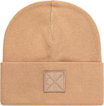 Calvin Klein Beanie Beanie with Rib Knit in Bei...