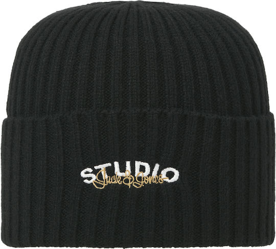 Beanie Ανδρικός Σκούφος Πλεκτός σε Μαύρο χρώμα