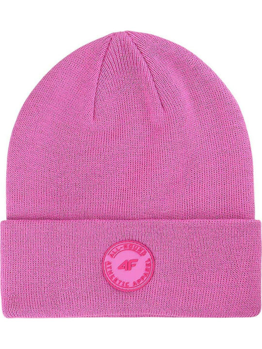 Beanie Ανδρικός Σκούφος Πλεκτός σε Ροζ χρώμα