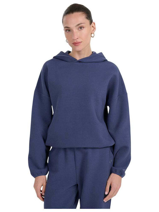 4F Women's Sweatshirt Hooded Blue