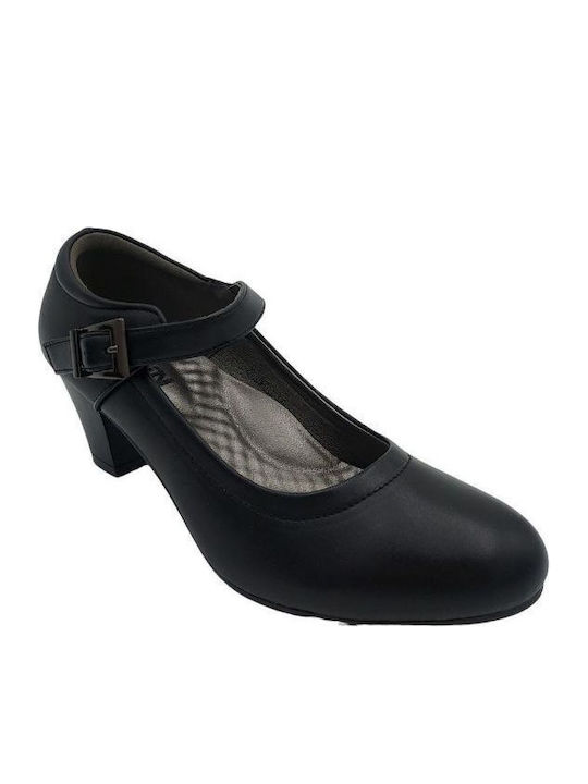 Pumps mit Riemchen Schwarz