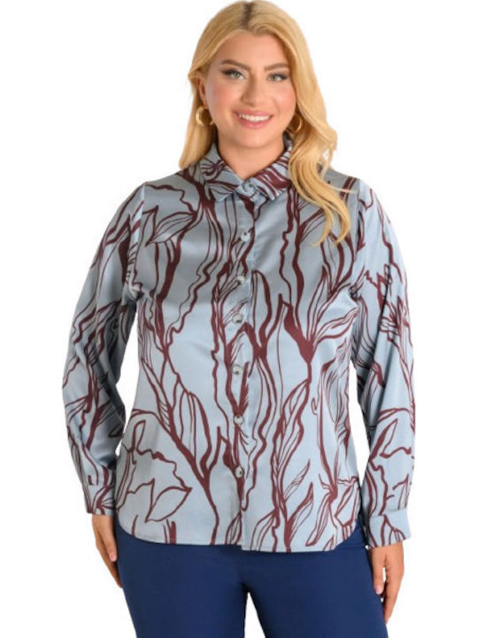 Silky Collection Women's Light Blue Shirt
