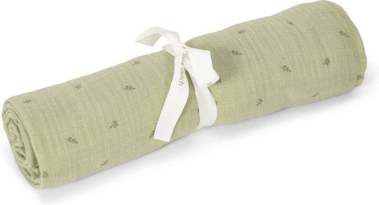 Little Dutch Pânză Swaddle Din Muselină Verde 120x120cm