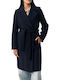 Women's Blue Coat with Buttons