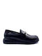 Leather Women's Moccasins in Black Color