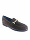 Leather Women's Loafers in Brown Color