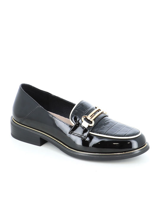Damen Mokassins aus Leder in Schwarz Farbe 02/2555_MAUVRO