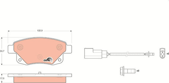 Trw Brake Pad Set Disc Brake Gdb1725