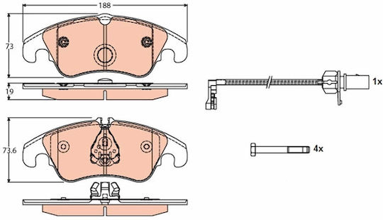 Trw Gdb1768 Brake Pad Set Disc Brake