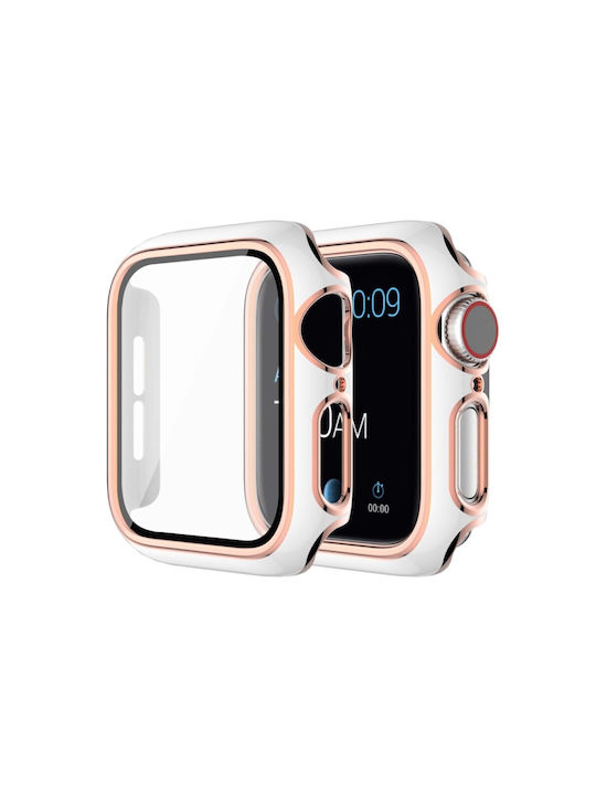 Enkay Plastikhülle mit Glas in Weiß Farbe für Apple Watch SE, SE2, SE3 - 44mm Enkay Plastikhülle mit Glas in Weiß Farbe für Apple Watch SE, SE2, SE3 - 44mm