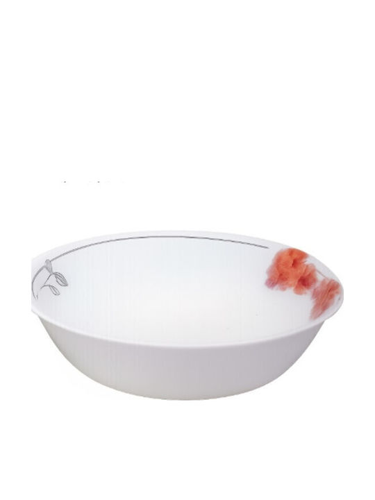 Galifas Glass Salad Bowl White 23x23cm